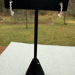 Kay Jewelers 14K White Gold Diamond  Hoops